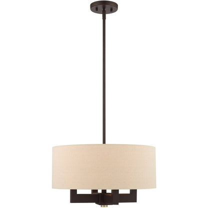 Four Light Dimmable Chandelier With Shades