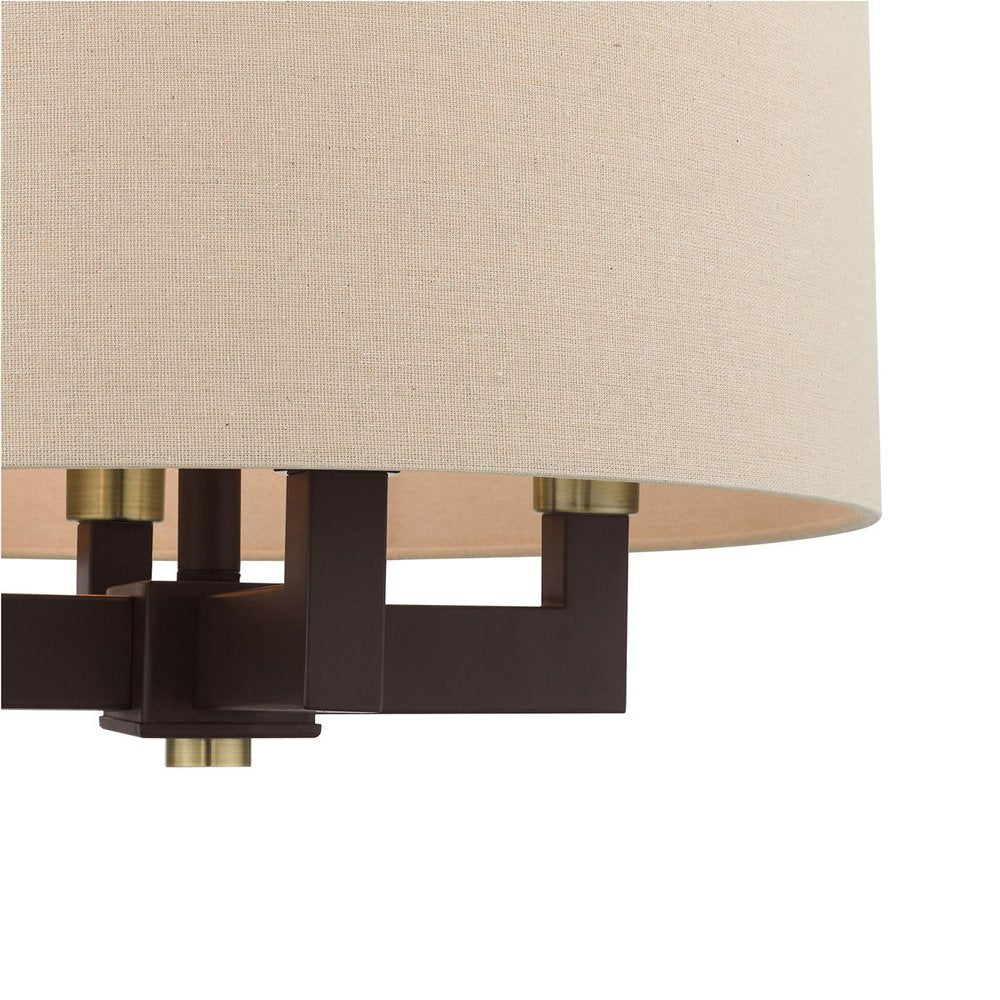 Four Light Dimmable Chandelier With Shades