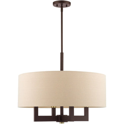 Four Light Dimmable Chandelier With Shades
