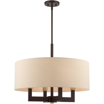 Four Light Dimmable Chandelier With Shades