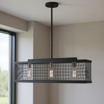 Three Light Dimmable Chandelier With Shades