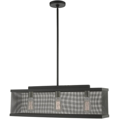 Three Light Dimmable Chandelier With Shades