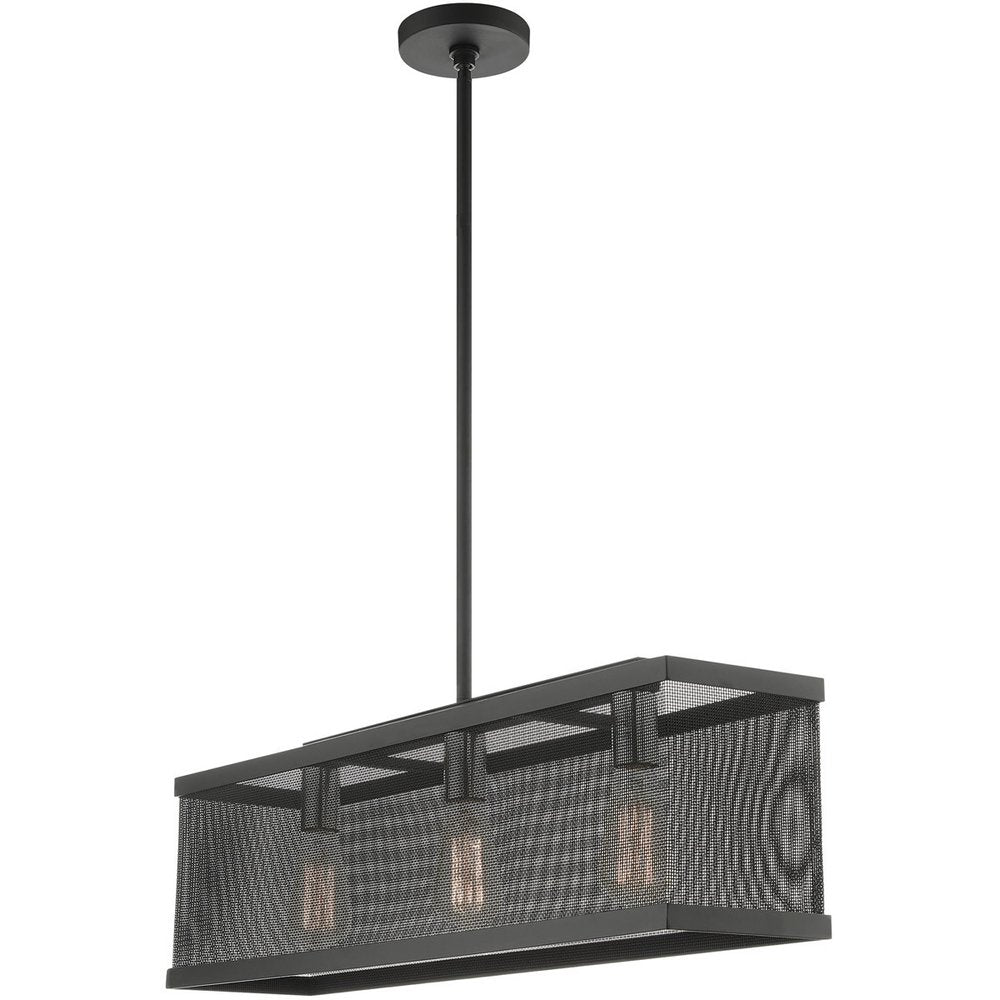 Three Light Dimmable Chandelier With Shades