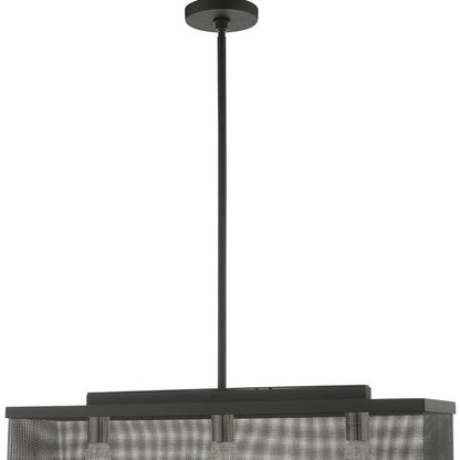 Three Light Dimmable Chandelier With Shades