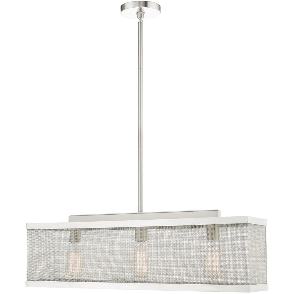 Three Light Dimmable Chandelier With Shades