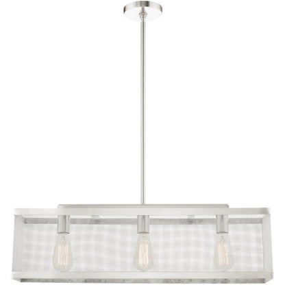 Three Light Dimmable Chandelier With Shades