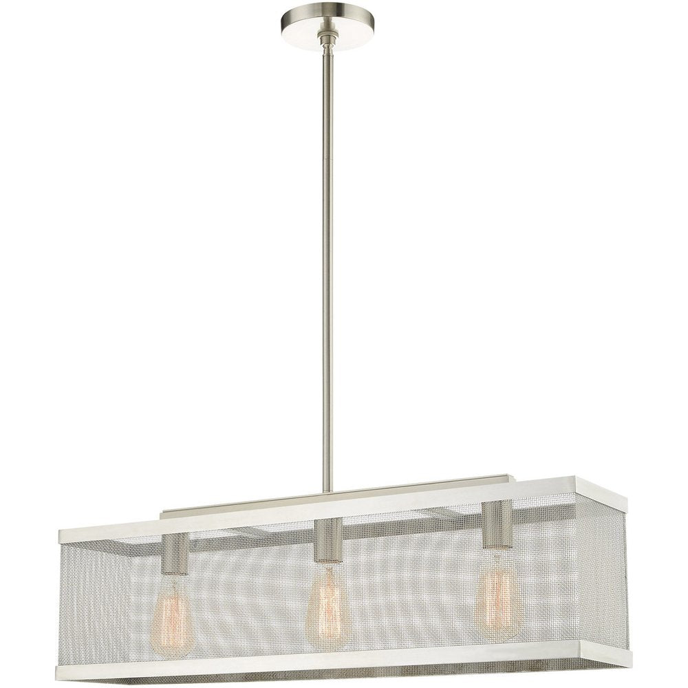 Three Light Dimmable Chandelier With Shades