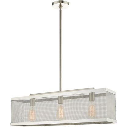 Three Light Dimmable Chandelier With Shades