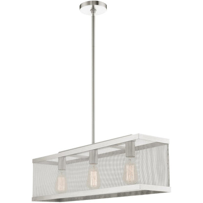 Three Light Dimmable Chandelier With Shades