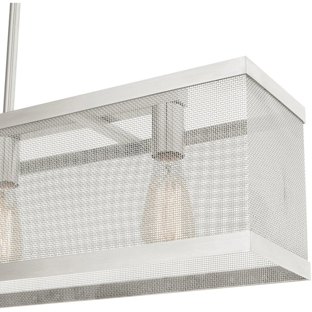 Three Light Dimmable Chandelier With Shades