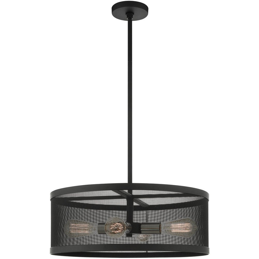 Four Light Dimmable Chandelier With Shades