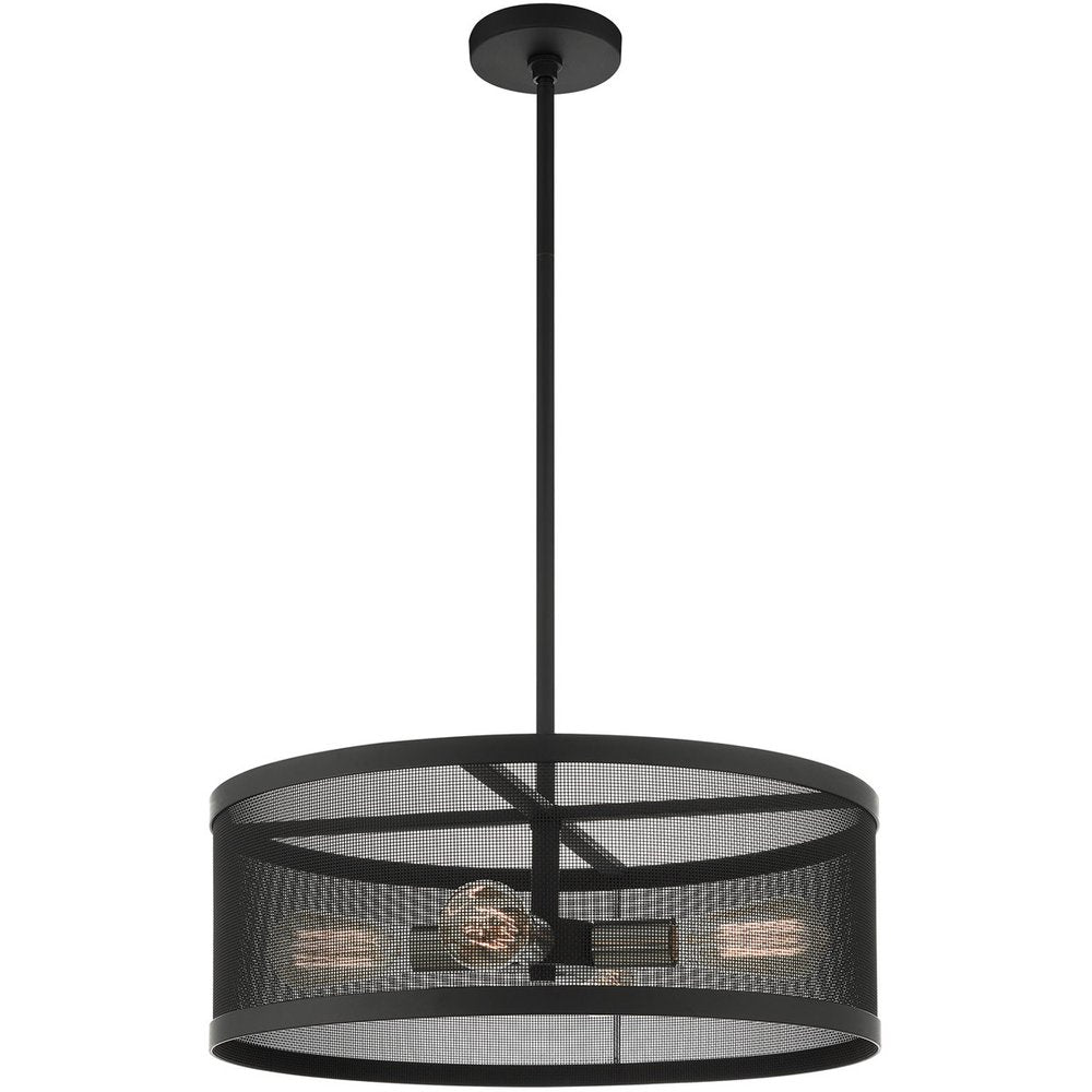 Four Light Dimmable Chandelier With Shades