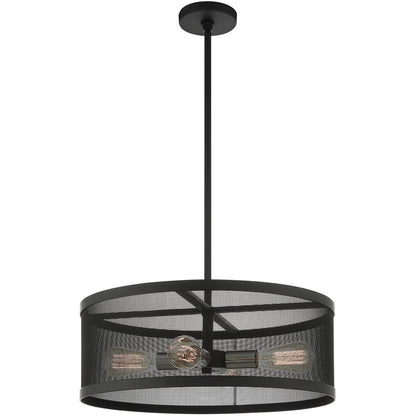 Four Light Dimmable Chandelier With Shades