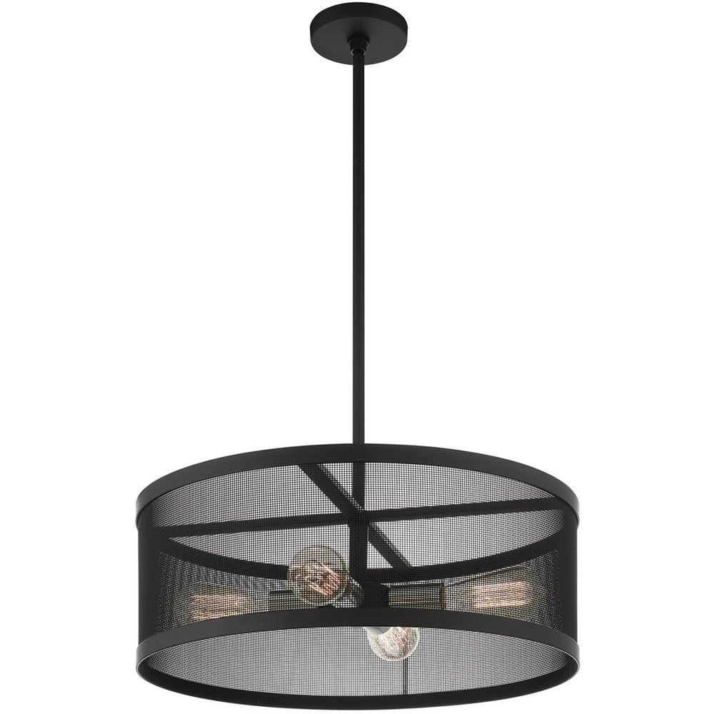 Four Light Dimmable Chandelier With Shades