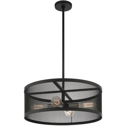 Four Light Dimmable Chandelier With Shades