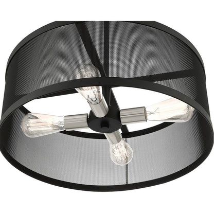 Four Light Dimmable Chandelier With Shades