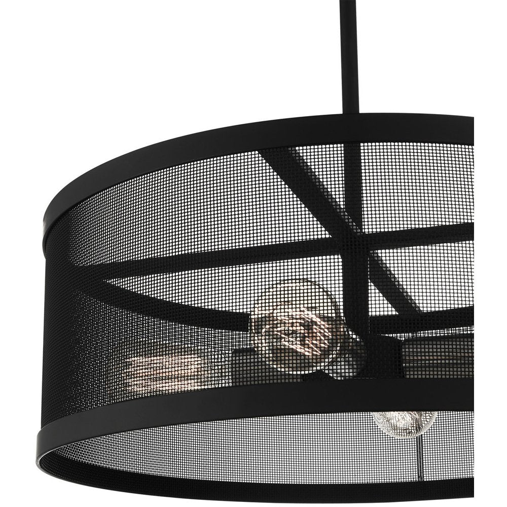 Four Light Dimmable Chandelier With Shades
