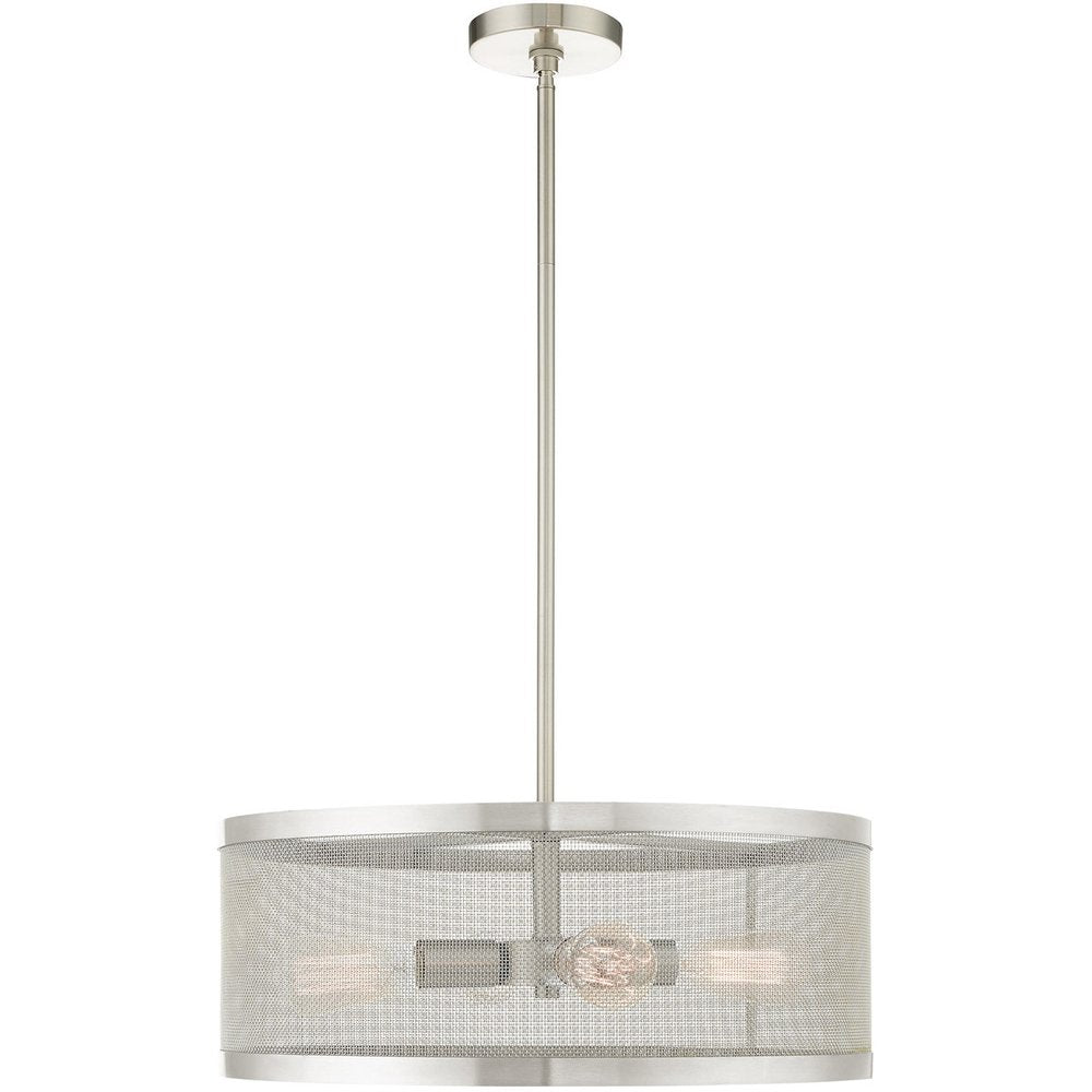 Four Light Dimmable Chandelier With Shades