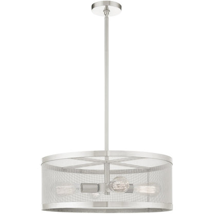 Four Light Dimmable Chandelier With Shades