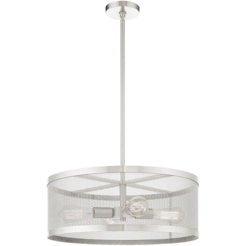Four Light Dimmable Chandelier With Shades