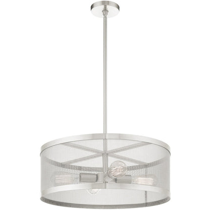 Four Light Dimmable Chandelier With Shades