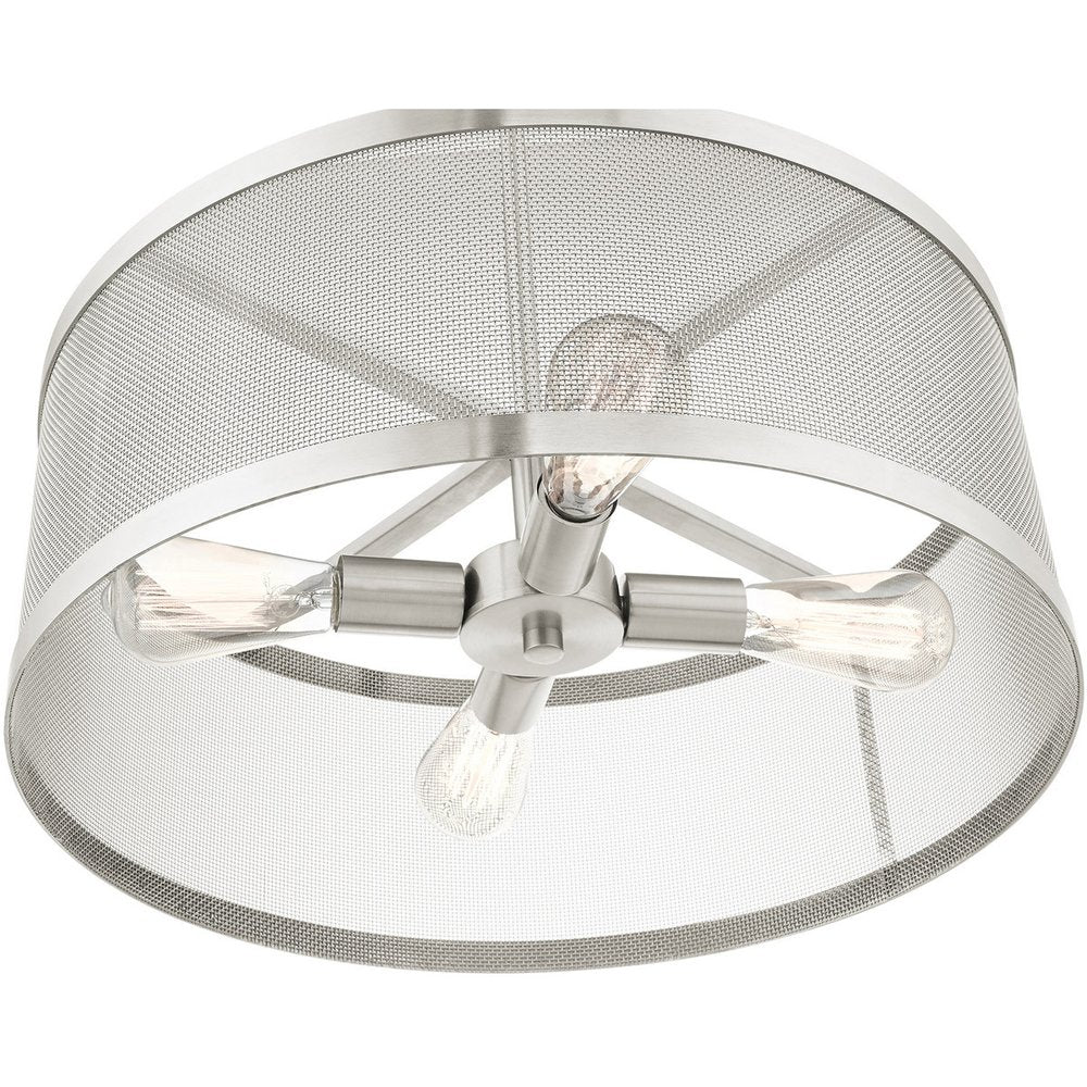 Four Light Dimmable Chandelier With Shades