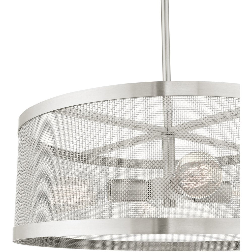 Four Light Dimmable Chandelier With Shades