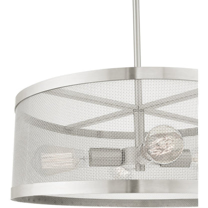 Four Light Dimmable Chandelier With Shades
