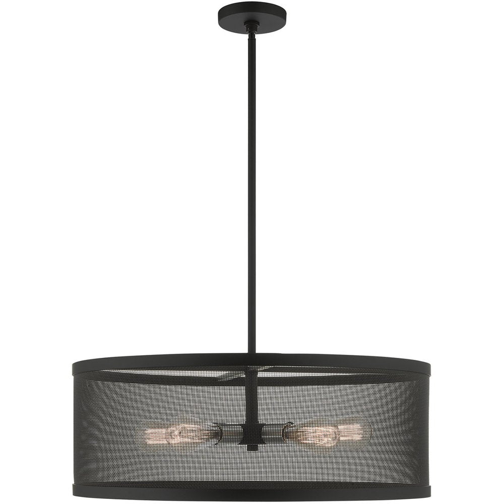 Five Light Dimmable Chandelier With Shades