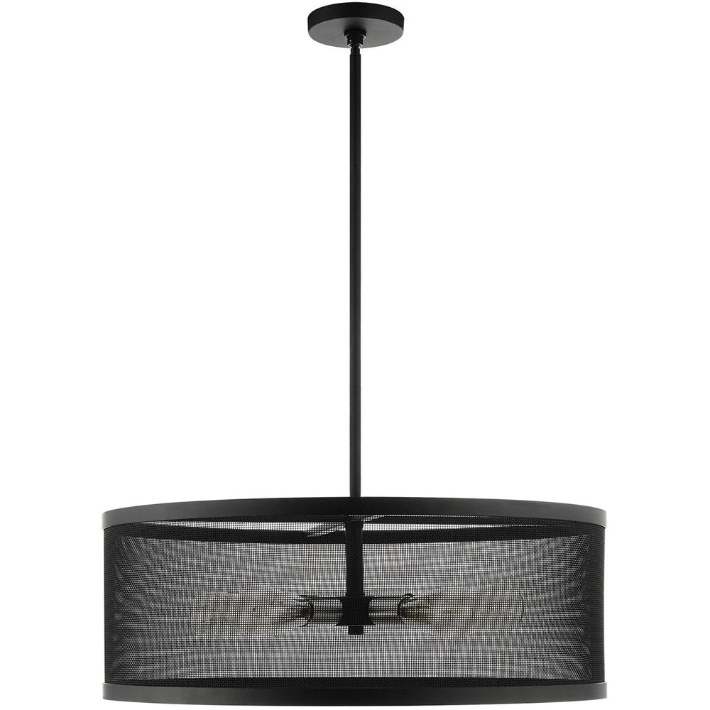 Five Light Dimmable Chandelier With Shades