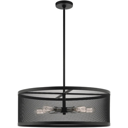 Five Light Dimmable Chandelier With Shades