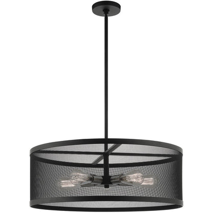 Five Light Dimmable Chandelier With Shades
