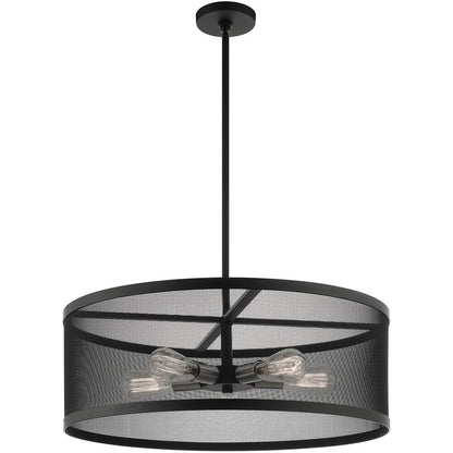 Five Light Dimmable Chandelier With Shades