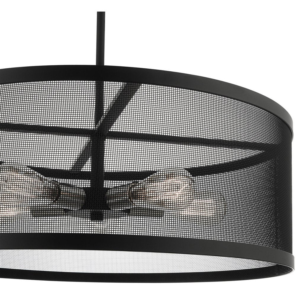 Five Light Dimmable Chandelier With Shades