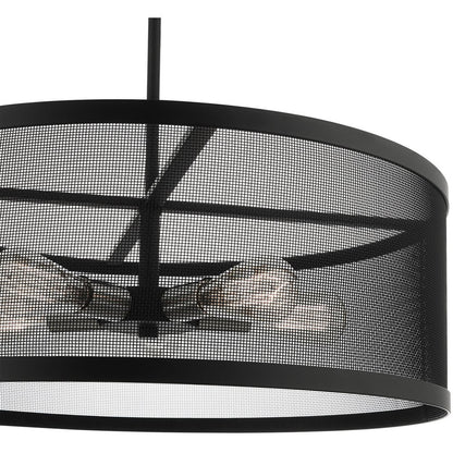 Five Light Dimmable Chandelier With Shades