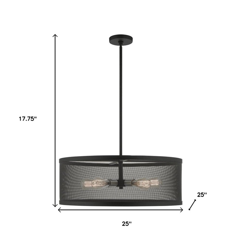 Five Light Dimmable Chandelier With Shades