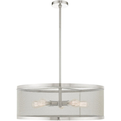 Five Light Dimmable Chandelier With Shades