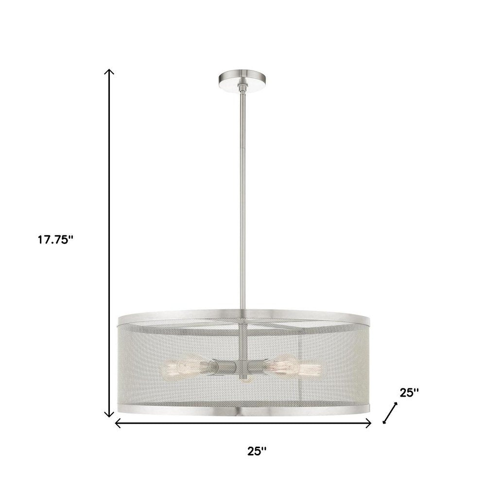 Five Light Dimmable Chandelier With Shades