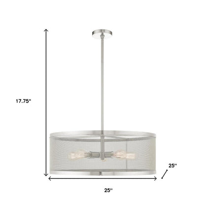 Five Light Dimmable Chandelier With Shades