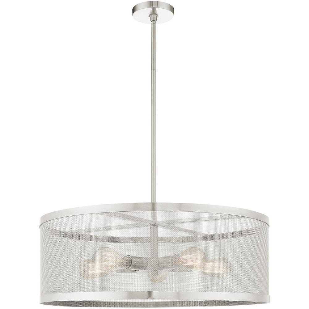 Five Light Dimmable Chandelier With Shades