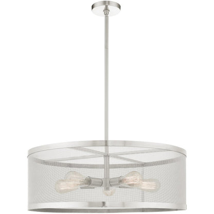 Five Light Dimmable Chandelier With Shades