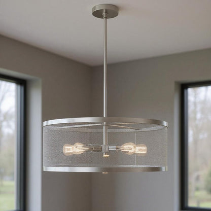 Five Light Dimmable Chandelier With Shades