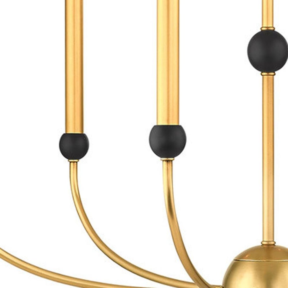 Six Light Dimmable Chandelier With Shades