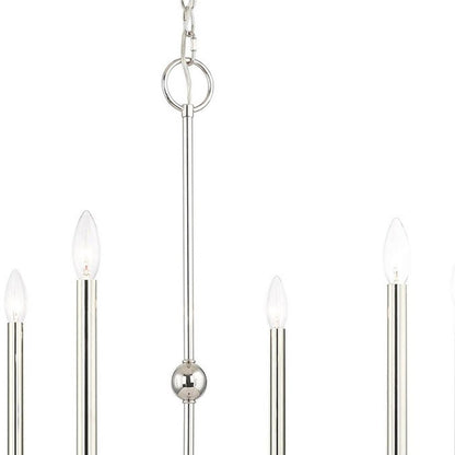 Six Light Dimmable Chandelier With Shades