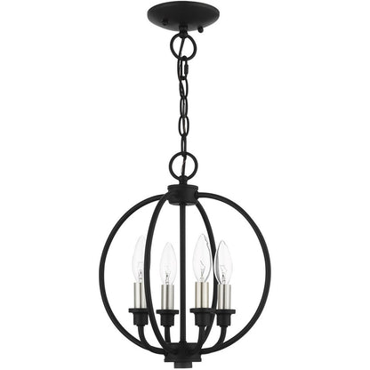 Four Light Dimmable Chandelier With Shades