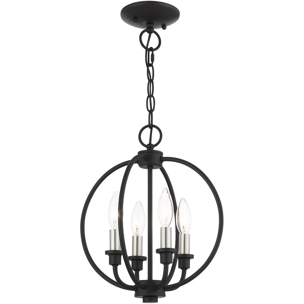 Four Light Dimmable Chandelier With Shades