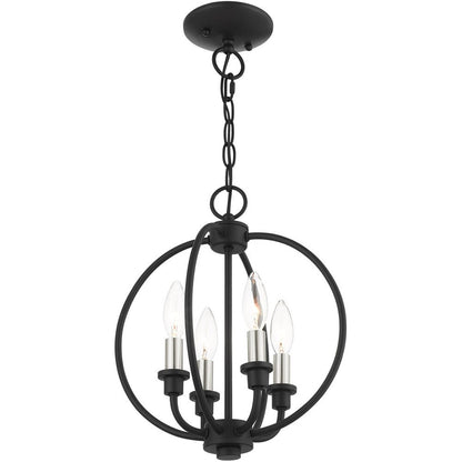 Four Light Dimmable Chandelier With Shades