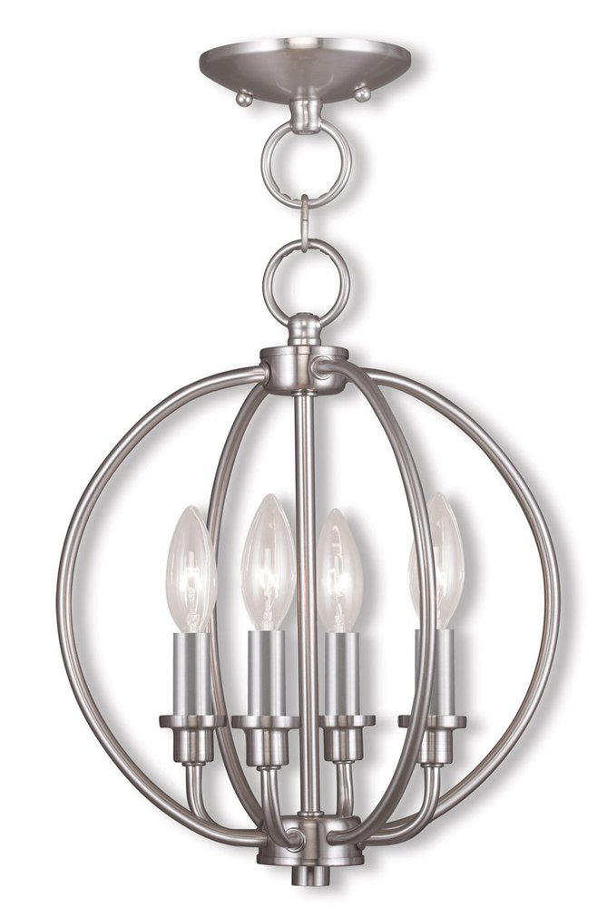 Four Light Dimmable Chandelier With Shades