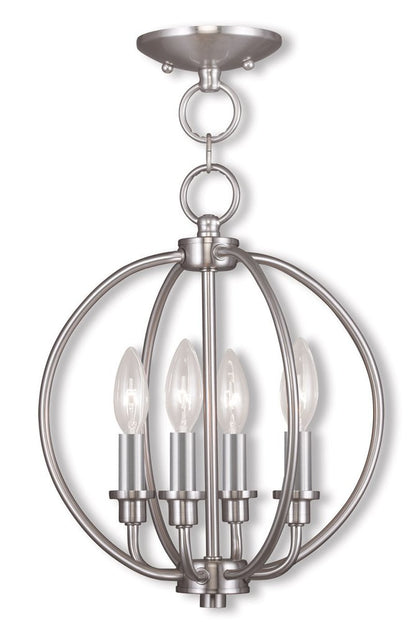 Four Light Dimmable Chandelier With Shades