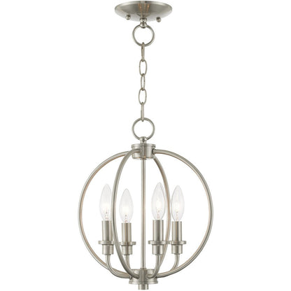 Four Light Dimmable Chandelier With Shades